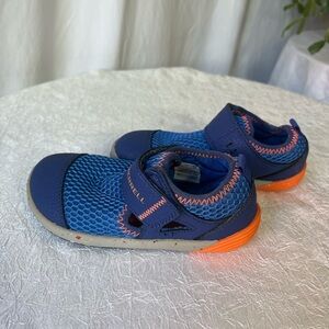 Merrell Blue and Orange Aqua Socks with Velcro Strap